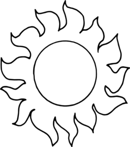 264x297 Sunshine Clipart Outline
