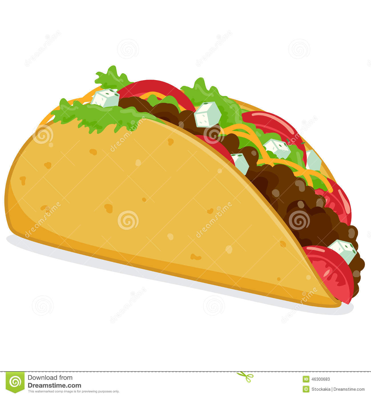 1300x1390 Taco Clipart Cute