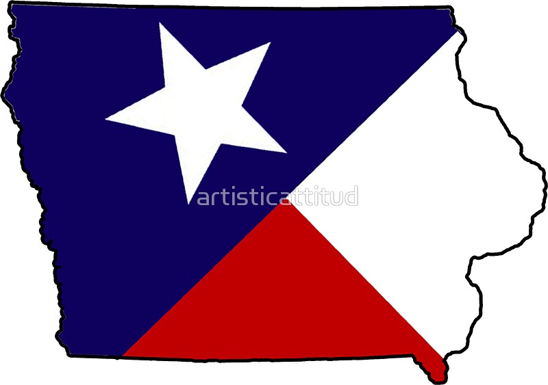 800x563 Texas Flag Iowa Outline Stickers By Artisticattitud Redbubble