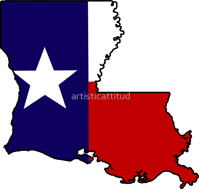 800x758 Texas Flag Louisiana Outline Stickers By Artisticattitud Redbubble