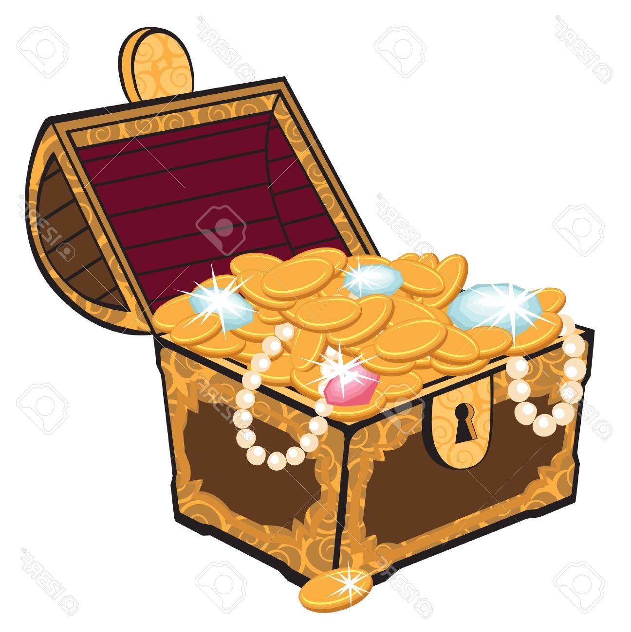 1296x1300 Hd Treasure Chest Stock Vector Cartoon Photos