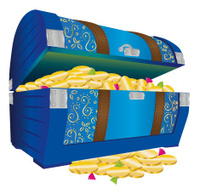 200x194 Open Pirate Treasure Chest Stock Photos