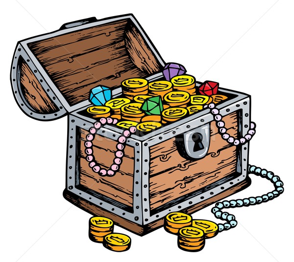 600x536 Treasure Chest Drawing Vector Illustration Klara Viskova