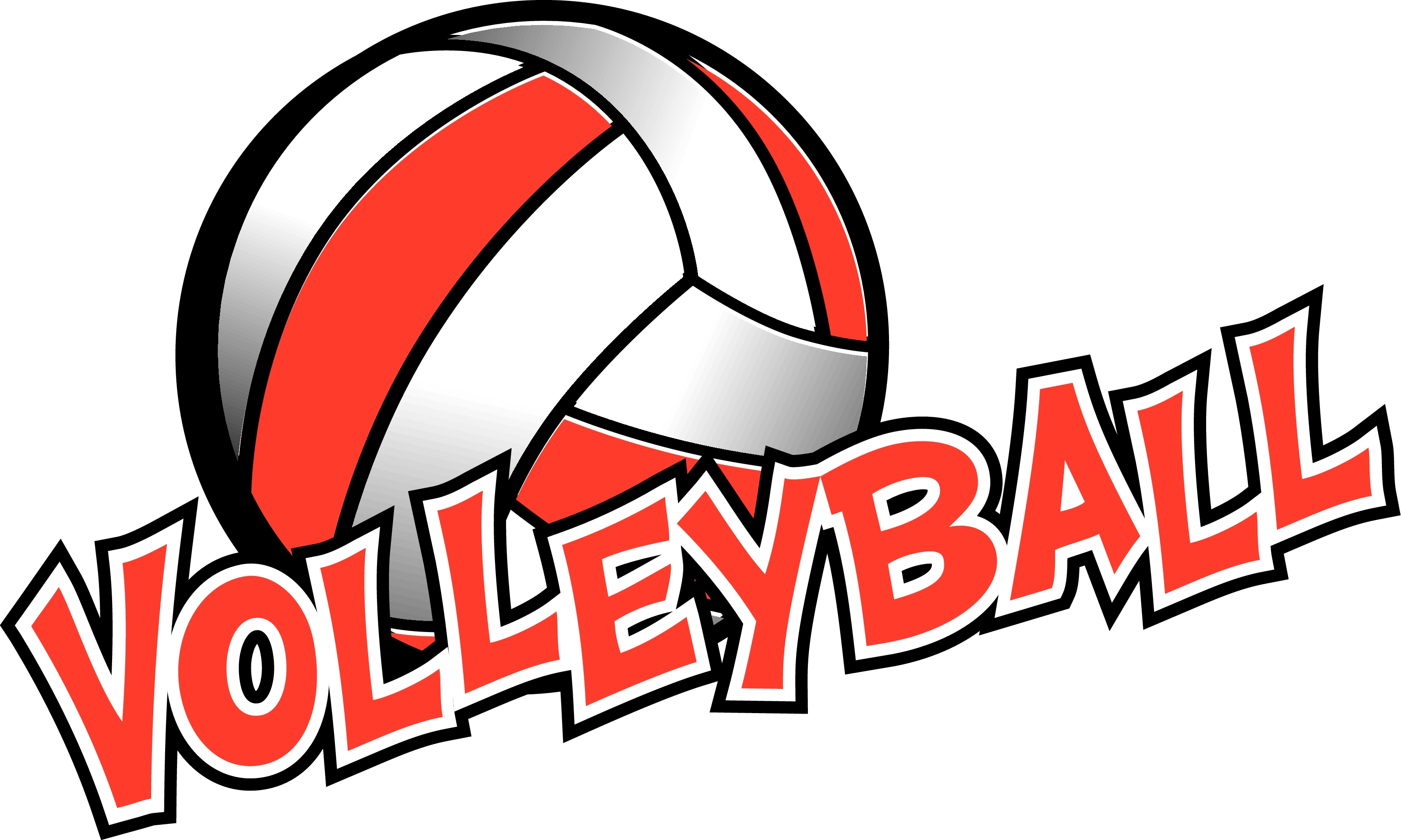 3300x1979 Red And White Volleyball Clipart