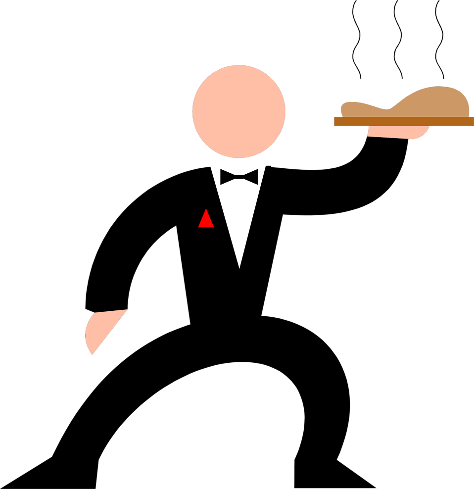 958x988 Waiter Free Stock Photo Illustration Of A Waiter With A Tray