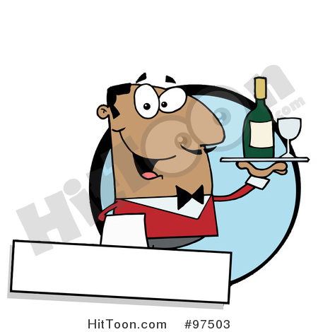 450x470 Waiter Clipart