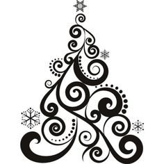 236x236 Christmas Decorations Clipart Black And White Nice Decoration