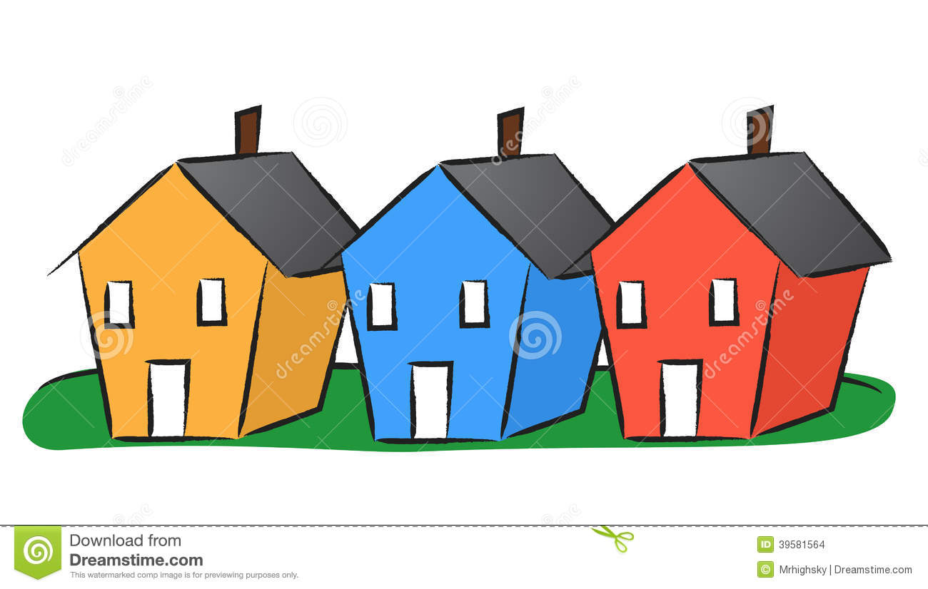 1300x826 House Clipart Row