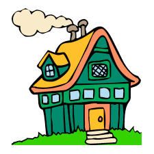 225x225 The Best Cartoon House Ideas House Drawing