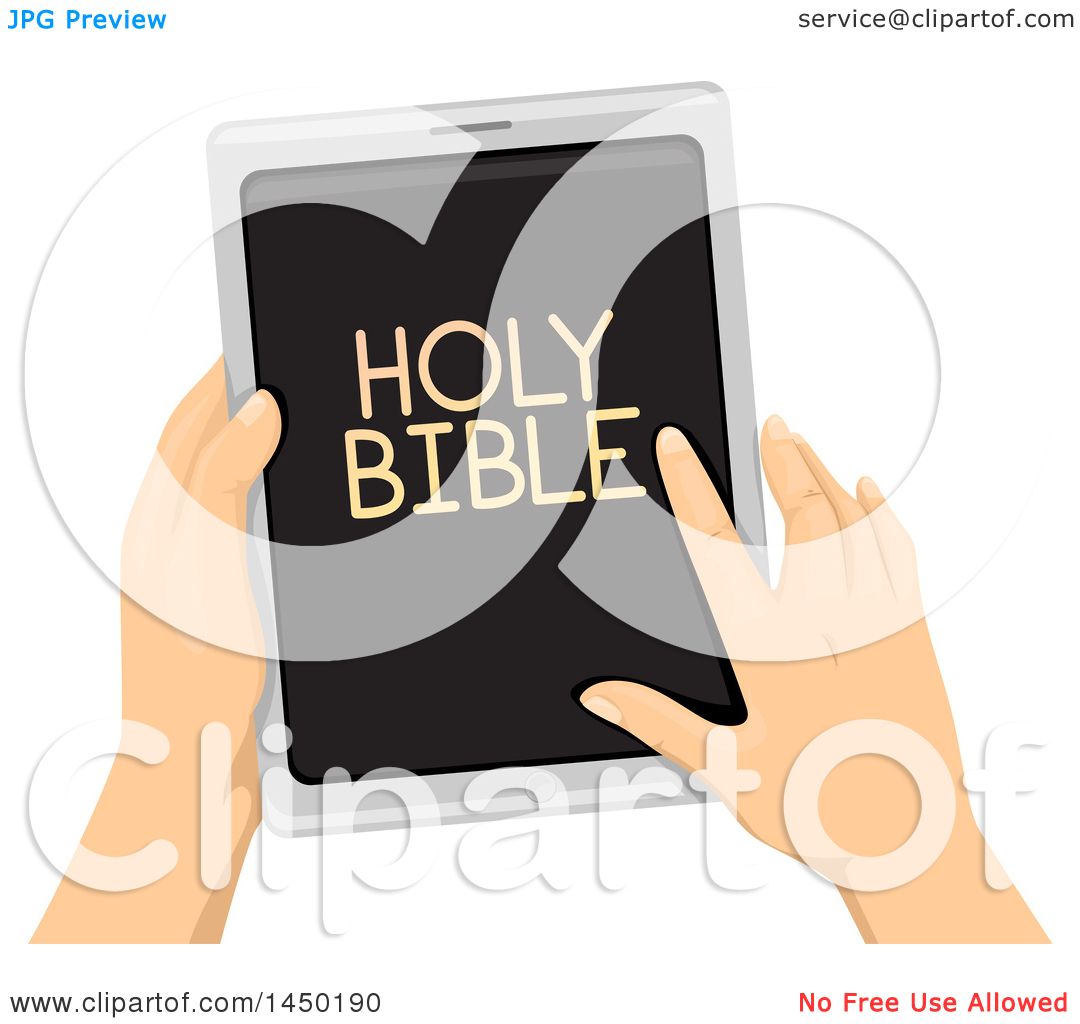 1080x1024 Clipart Graphic Of Pair Of Hands Reading The Holy Bible On