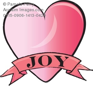 300x277 Art Illustration Of A Heart With A Joy Ribbon