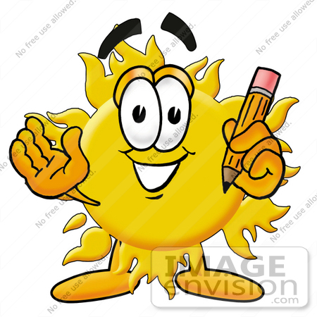 450x450 Cliprt Graphic Of Yellow Sun Cartoon Character Holding