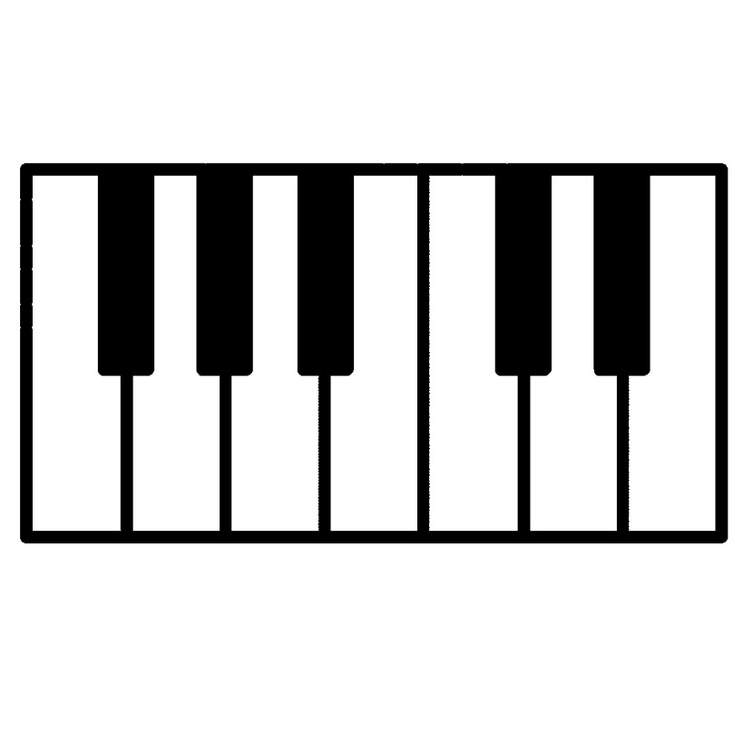 830x830 Piano Clipart Black And White