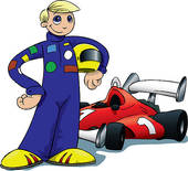 170x155 Race Car Driver Clipart