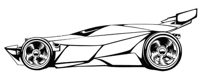 700x288 Sport Car Race Coloring Page
