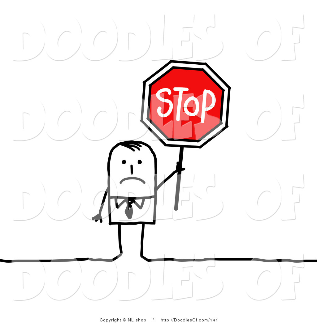 1024x1044 Vector Clipart Of Sad Stick Figure Person Businses Man Holding