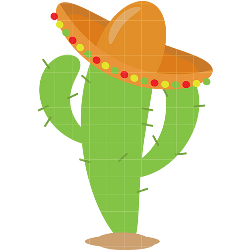 504x504 Cactus Sombrero Clipart