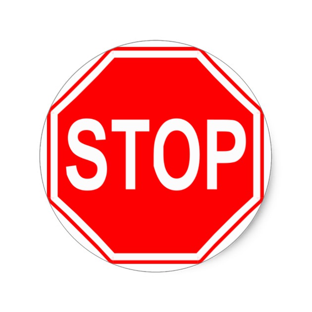 630x630 Stop Sign Stickers Zazzle.co.uk