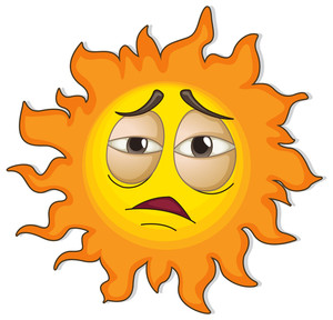 300x288 Sun With Angry Face Illustration Royalty Free Stock Image
