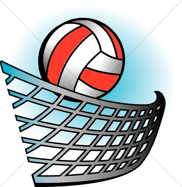 595x612 Volleyball In Color Youth Program Clipart