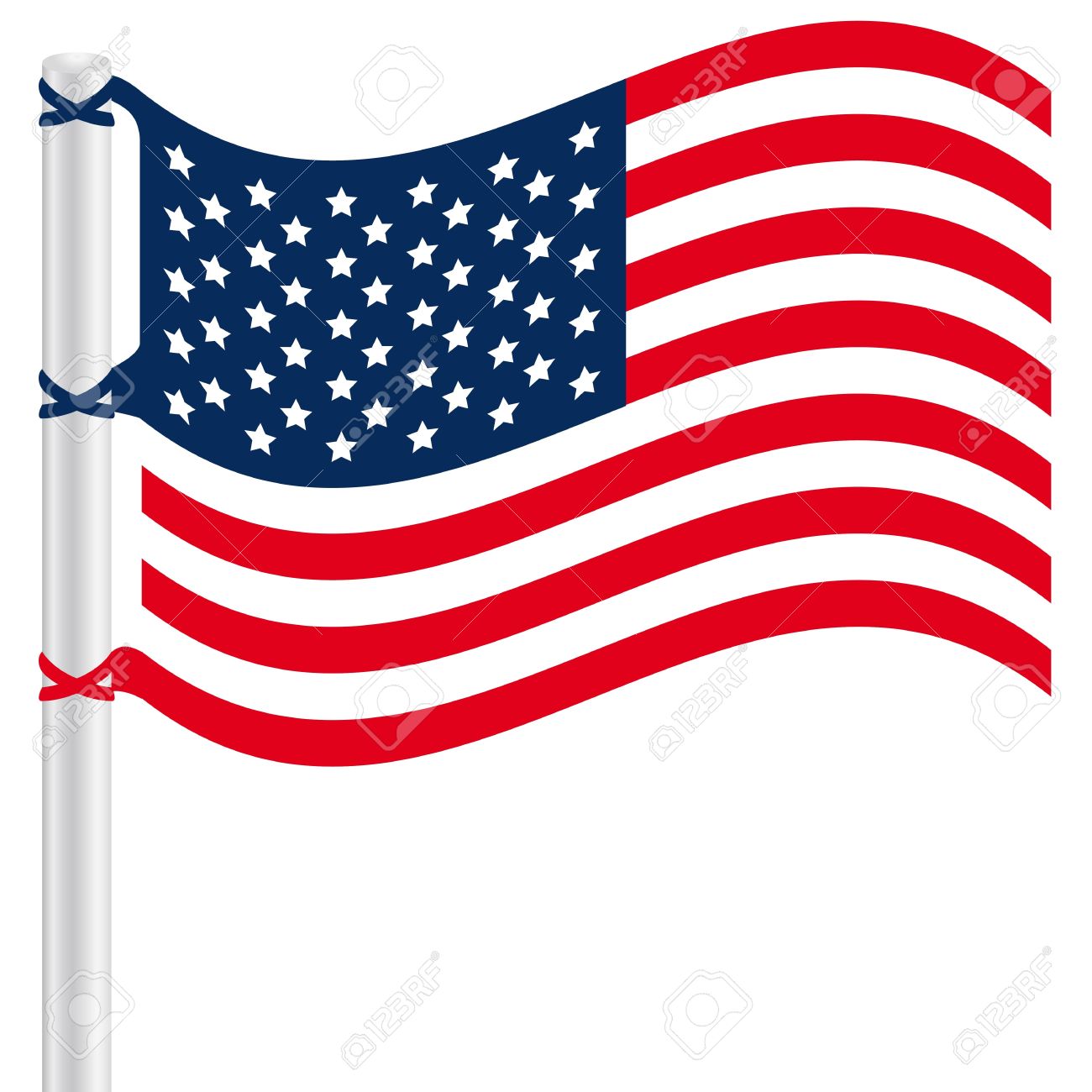 1300x1300 Waving American Flag Clip Art Clipart