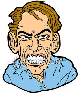 250x300 Angry Man Royalty Free Clipart Picture