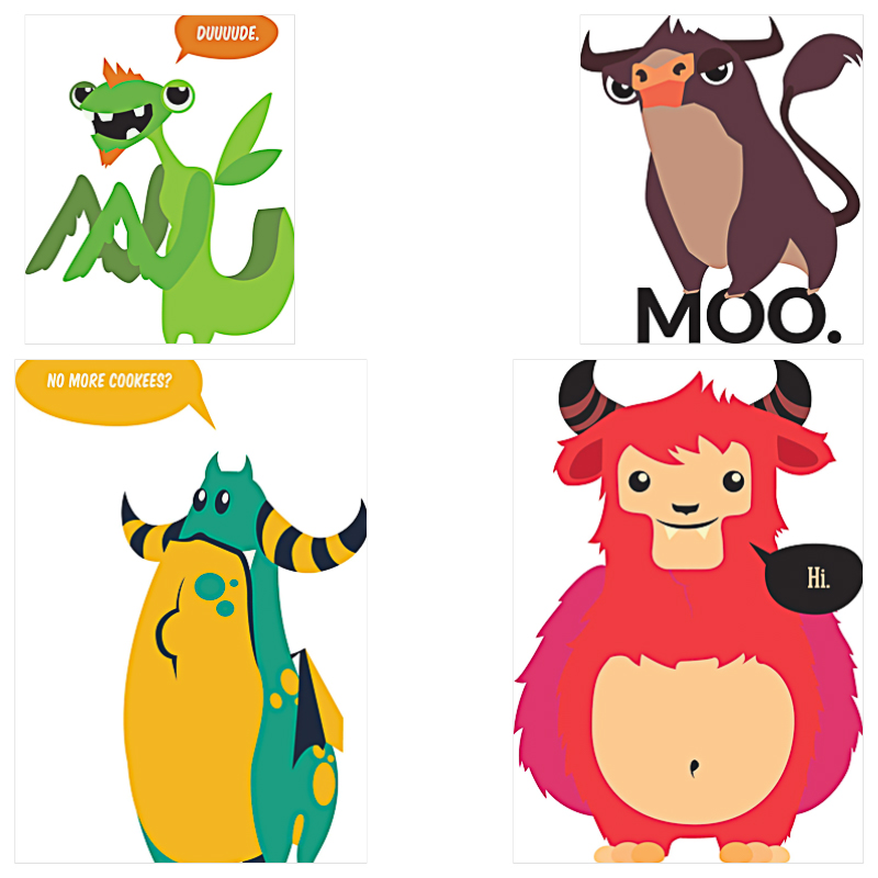 800x800 T Shirt Prints With Funny Animal Characters Free Download