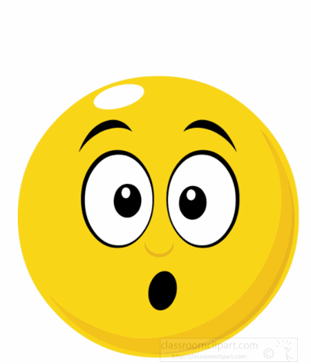 450x526 Cartoons Animated Clipart Yellow Funny Face Shocked Look Animated