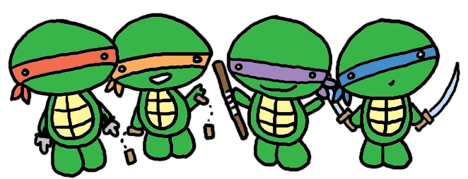 662x254 Ninja Turtles Clipart Animated