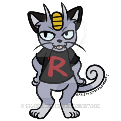 400x400 Anime Cats Meowth B By Colormymemory