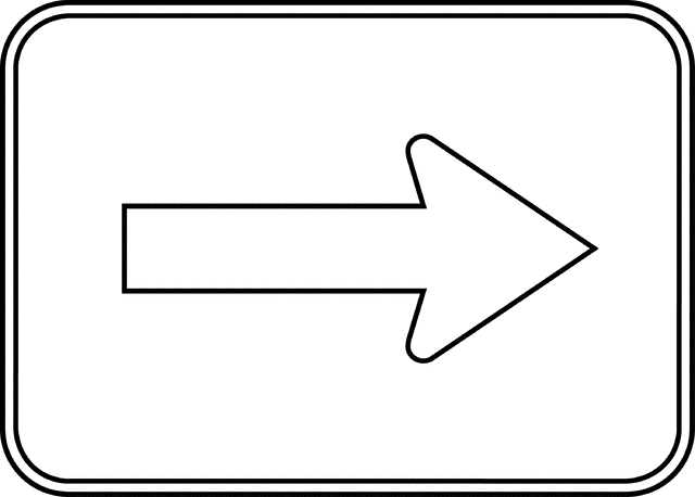 640x458 Right Arrow, Outline Clipart Etc