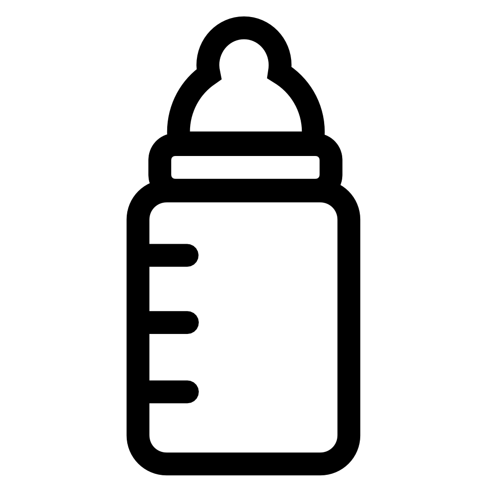 999x999 Baby Rattle Baby Bottle Clipart Black And White Free