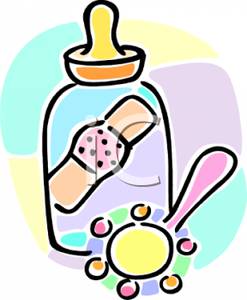 247x300 Baby Bottle With A Rattle