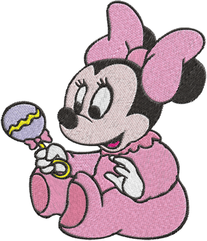 422x493 Baby Minnie Mouse Machine Embroidery Design