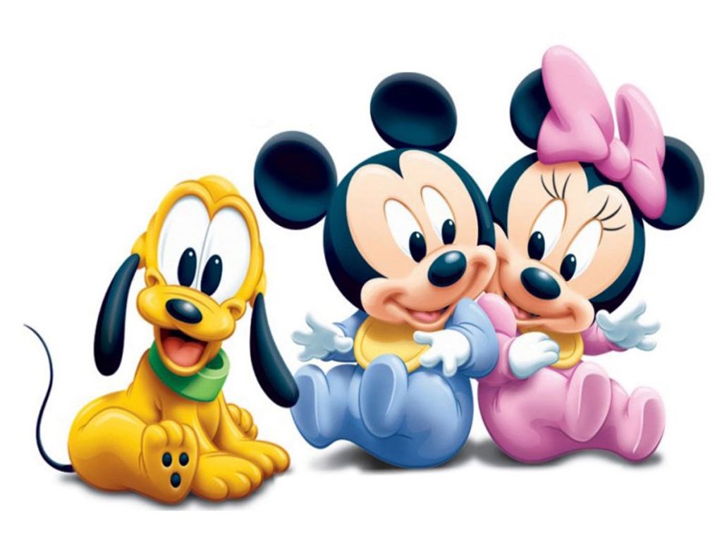 1024x768 Baby Mickey And Minnie Mouse Clip Art