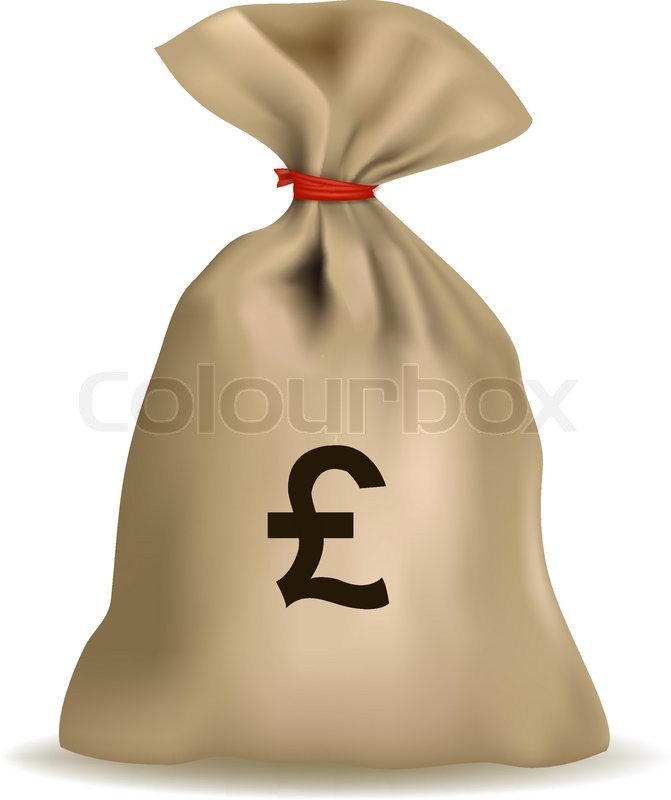 671x800 Money Bag With Dollars. Vector. Stock Vector Colourbox