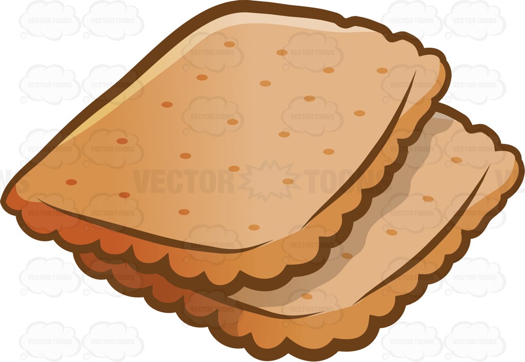 1024x706 A Crunchy Sweet Square Biscuit Cartoon Clipart