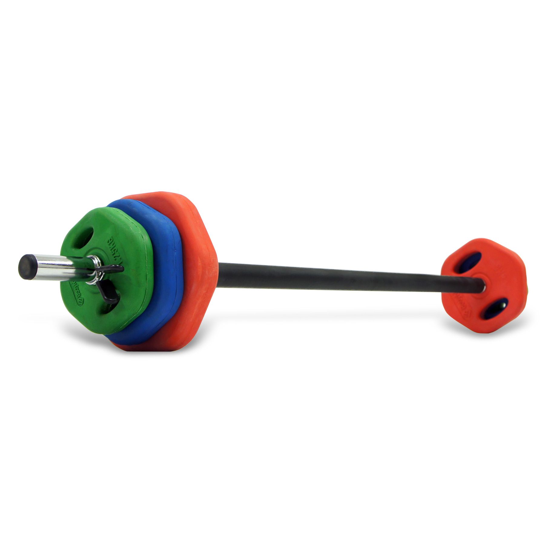 1800x1800 Bodymax 20kg Coloured Rubber Studio Barbell Set