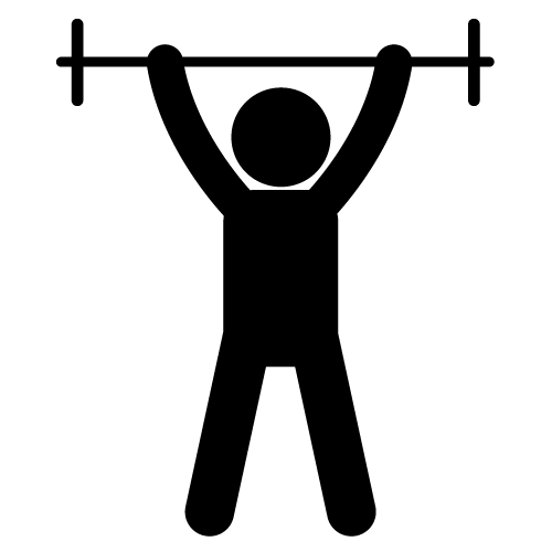 500x500 Barbell Black Clipart