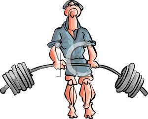 300x243 Man Lifting Barbells Clipart