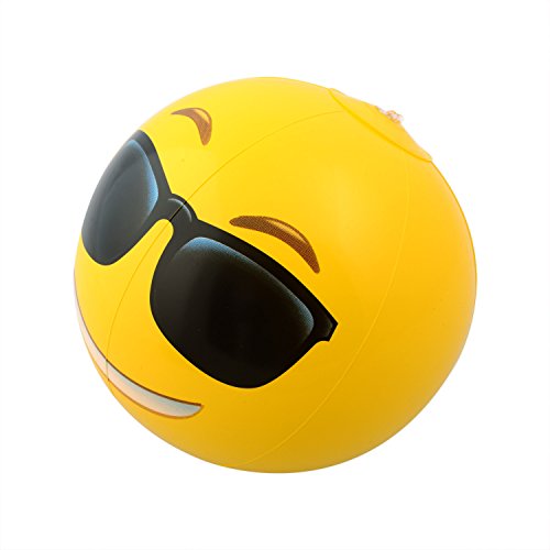 500x500 Emoji Universe 12 Emoji Inflatable Beach Balls, 12 Pack
