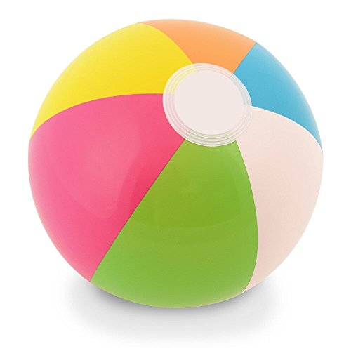 500x500 Kangaroo 12 Inflatable Neon, Rainbow Beach Ball, 12 Pack Pool