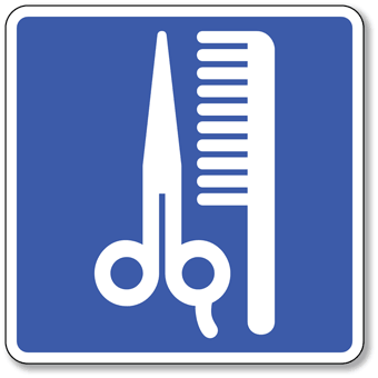 340x340 Barber Shop And Beauty Salon Symbol Sign