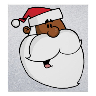324x324 Black Santa Claus Posters Zazzle