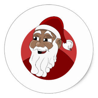 324x324 Black And White Santa Claus Stickers Zazzle