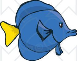 250x199 Royalty Free (Rf) Clipart Illustration Of A Tropical Blue Fish