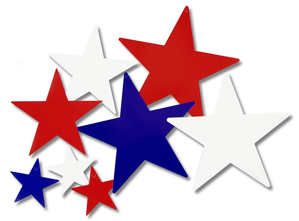 1000x740 Red White Blue Stars Clipart
