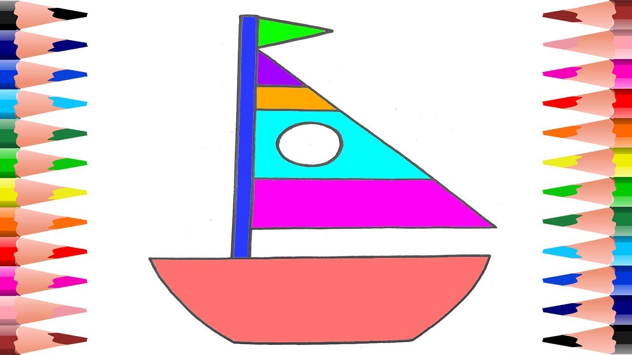 1280x720 Boat Coloring Pages For Toddlers