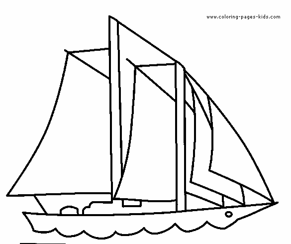 585x490 Sailboat Pictures To Color Allofpicts