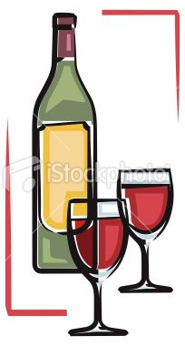 204x380 Wine Bottle And Glass Clipart 101 Clip Art